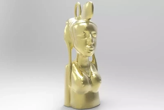 african bust pendant 3d printing model - threeding woman 3d print model - Mito3D