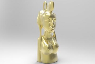 áfrica busto colgante de la moda 3D modelo impresión, impresión en archivo, imprimibles 3D, diseño 3d, colgante, áfrica, mujer 3d print model - Mito3D