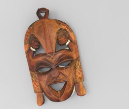 africain masque décoratif art 3D modèle d'impression, l'impression fichier, imprimable modèle, en de conception, d'impression 3d, l'afrique, décoration, masque, design, d'art, l'afrique 3d print model - Mito3D