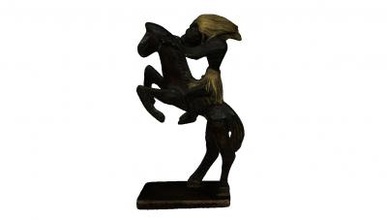 scultura africana cavaliere art La stampa 3D, modello, file di 3D stampabile la progettazione, 3d, scultura, l'arte, africano, 3d print model - Mito3D
