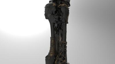 african statue art 3D printing model, file, printable design, 3d print, African, Statue, textured,printing, art, figurine, sculpture 3d print model - Mito3D