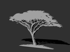 Afrikalı ağaç 3d baskı model üçleme Sanat bitki şekil ağaçlar Afrika 3d print model - Mito3D