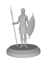 africano guerrero 3d impresión modelo trío 3d print model - Mito3D