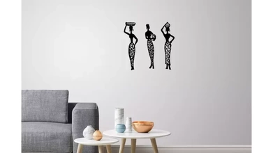 africano donne parete arte 2 3d stampa modello treding signora decorazione donna arredamento Africa folclore 3d print model - Mito3D