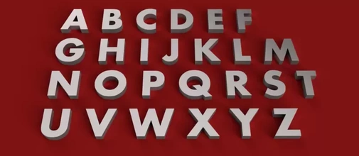 Aronne font maiuscolo 3d lettere stl file stampa modello treding passatempo cartello alfabeto 3dmodel 3dprint gadget decorazioni testo linguaggio 3dletters genere caratteri 3d print model - Mito3D