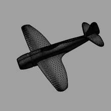 avión p 47 3d impresión modelo trío 3d print model - Mito3D