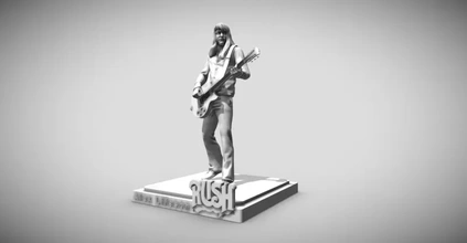 Alex fils vie ruer 3d impression modèle trio jouet imprimable guitare miniature 3dprinting stl figure pose musicien Canada rock star vinyle légendes figurine 3d print model - Mito3D