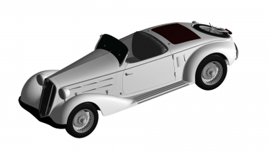alfa Romeo 6c 2300 tournée Pescara araignée 1935 moteurs transport 3D impression modèle fichier imprimable conception 3d 3d print model - Mito3D