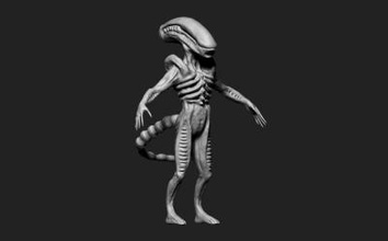 alien la nature 3D modèle d'impression, l'impression fichier, imprimable modèle, en de conception, d'impression 3d, l'étranger dans zbrush 3d print model - Mito3D