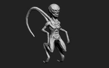 alien 3d printing model - threeding 3d print model - Mito3D
