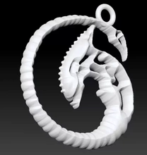 alien pendant 3d printing model - threeding toy space keychain 3d print model - Mito3D