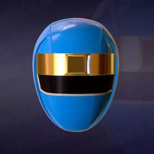 alienígena kakuranger azul casco 3d impresión modelo trío mmpr guardabosques extraterrestre guardabosque súper sentai tokusatsu 3d print model - Mito3D