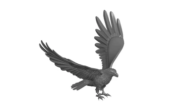 asombroso águila 3d impresión modelo trío 3d print model - Mito3D