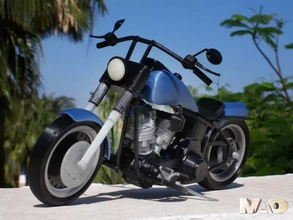 americano personalizadas 3d impressão modelo trio motocicleta montável 3d print model - Mito3D