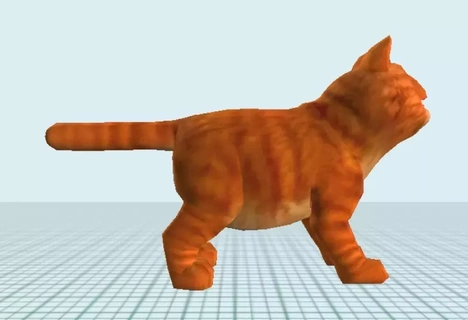 americano curto cabelo 3d impressão modelo gato animal brinquedo jogos desenho animado fofa 3d print model - Mito3D