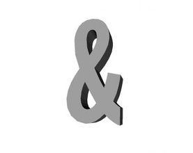 ampersand other things 3D printing model, file, printable design, 3d print, ampersand, and, &, symbol, ligature 3d print model - Mito3D