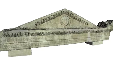 ancient greek pediment 3d printing model - threeding 3d print model - Mito3D