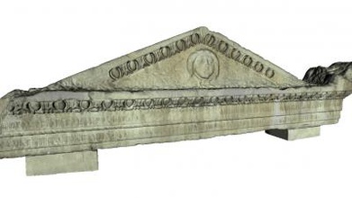 griego antiguo frontón antigüedades e histórico 3D modelo de impresión, la impresión en archivo, imprimibles 3D, diseño 3d, varna, el museo, historia, detalle, mármol, antigua, griega, 3d print model - Mito3D
