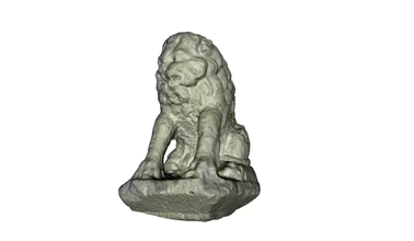 antigo romano estátua leão 3d impressão modelo trio 3d print model - Mito3D