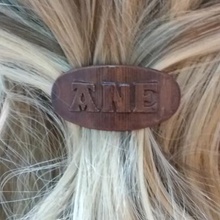 ane personalized oval hair barrete 40-50 fashion 3D printing model, file, printable design, 3d print, barrete, pin, personalized,names,customizable,ane, 3d print model - Mito3D
