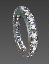 anello di 24 diamanti moda La stampa 3D, modello, file 3D stampabile la progettazione, 3d, anello, gioielli, oro, diamanti, platino, argento, 3d print model - Mito3D