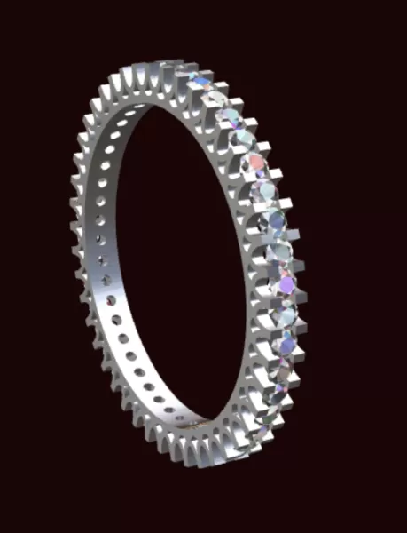 anello minigrifo 3d stampa modello treding gioiello oro diamanti 3D print model - Mito3D