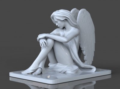 ángel escultura Arte 3D impresión modelo expediente imprimible diseño 3d angel sculpture statue woman art 3D print model - Mito3D