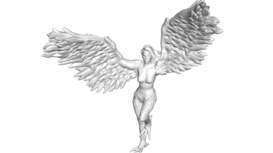ángel escultura Arte 3D impresión modelo expediente imprimible diseño 3d 3d print model - Mito3D