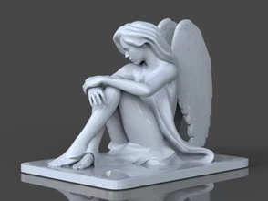 angel sculpture 3d printing model - threeding art woman statue 3d print model - Mito3D
