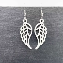 angel wings earrings jewelry 3d printing model - threeding 3d print model - Mito3D
