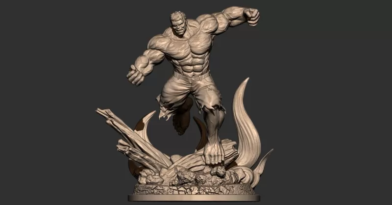 angry hulk 3d printed character model printing art sculpture design comic gift fan decor unique superhero 3dprint collectible handmade power marvel enthusiast intense angryhulk rage 3D print model - Mito3D