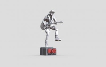 angus young - 3d printing toys games & hobby 3D model, file, printable design, print, acdc,angusyoung,miniature,band,figure,actionfigure,guitarist,toy,eder3v2,statue,stl, 3d print model - Mito3D