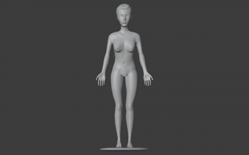 anime girl 3D printing model, file, printable design, 3d print, anime,girl,woman,female,naked,sexy 3d print model - Mito3D