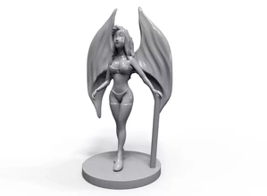 anime niña 3d impresión modelo trío alas oscuro 3d print model - Mito3D