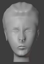 anime corto capelli ragazza 3d stampa modello treding arte moda donna corpo anatomia occhio testa umano viso occhiali femmina carattere bellezza 3d print model - Mito3D