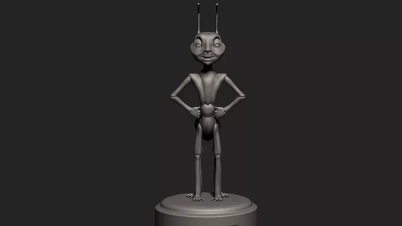 antz 3d baskı model hayvan insan fantezi animasyon karakter 3dmodel heykel boyama düşük küstah yan satmak 3d print model - Mito3D