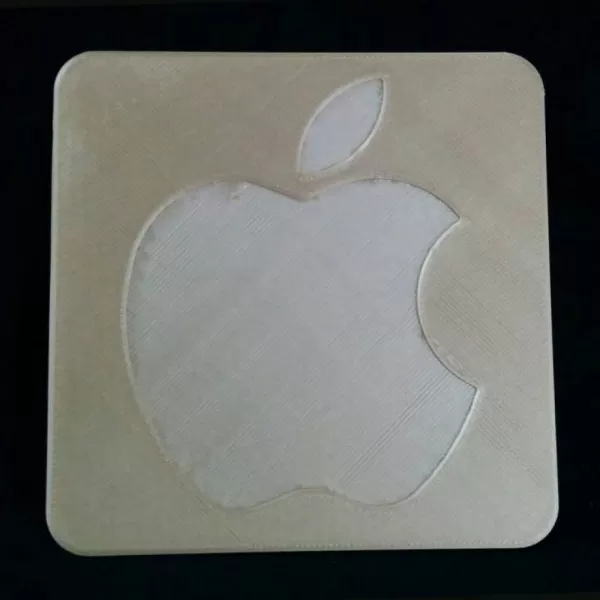 Pomme logo Coaster 3d impression modèle trio boissons 3D print model - Mito3D