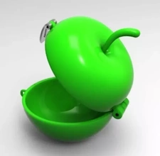 apple shaped container 3d printing model - threeding fun assembly diy 3d print model - Mito3D