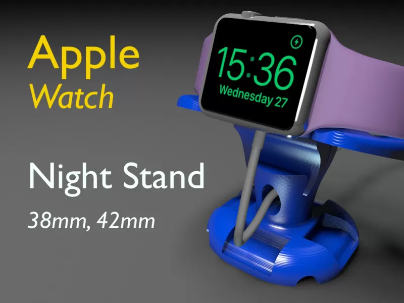 Mela orologio notte In piedi 3d stampa modello treding i phone 6 ricarica stazione 6s titolare supporto 38mm 42mm 3D print model - Mito3D