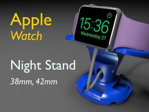 apple watch mesita de noche electrónica y tecnología 3D modelo impresión, la impresión en archivo, imprimibles 3D, diseño 3d, Apple Watch, Estación Carga, soporte Reloj, el iPhone 6, 7, Manzana, mesa Noche, 38 mm, 42 mm 3d print model - Mito3D