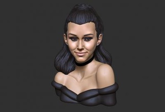 ariana grande art 3D modèle d'impression, l'impression fichier, imprimable modèle, en de conception, d'impression 3d, Ariana Grande, la chanteuse, célébrité, le Chat saint Valentin, MTV, etats-unis, musique, nickelodeon, buste 3d print model - Mito3D