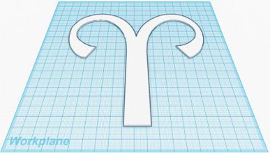 aries zodiac symbol file other things 3D printing model, file, printable design, 3d print, Aries, Zodiac, Symbol, File, Horoscope, Star Sign, Sun Sign 3d print model - Mito3D
