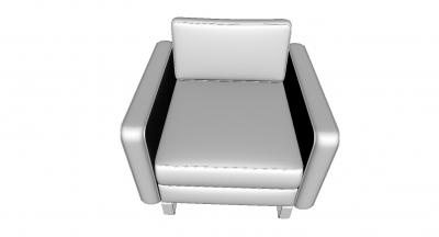 armchair without texture home office & garden 3D printing model, file, printable design, 3d print, armchair, chair, sofa, 3d print model - Mito3D