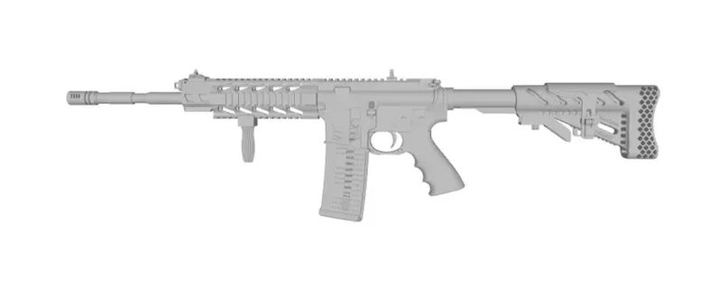 exército rifle calibre 556 45 mm 3d impressão modelo 3d print model - Mito3D