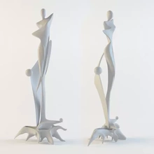 art statue 3d impression modèle trio 3d print model - Mito3D