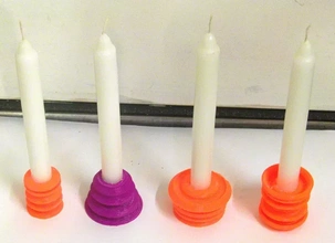 artistic candlestick holders 3d printing model - threeding candle holder emergency 3d print model - Mito3D