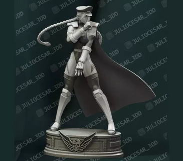 artístico Shadaloo figurilla 3d impresión modelo Arte escultura diseño ventilador emblema 3dprinting 3dprint símbolo coleccionable digital juego azar luchador callejero sombra precisión oscuro siniestro 3d print model - Mito3D