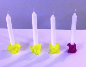artsy emergency candlesticks 3d printing model - threeding candlestick artistic 3d print model - Mito3D