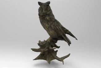 asio otus long-eared owl nature 3D printing model, file, printable design, 3d print, long, eared, owl, Asio, otus, textured, animal, nature, bird, birds, asia, europe 3d print model - Mito3D