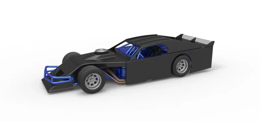 asfalt değiştirilmiş stok mevcut araba versiyon 3 ölçek 1 25 3d baskı model üçleme etiketleri oyuncak yazdırılabilir yazdır yarış v8 ölçekli pisti kaldırım modifiye arabası 3d print model - Mito3D